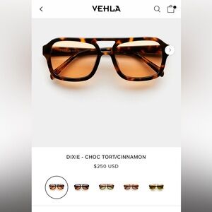 VEHLA Dixie Sunglasses in Choc Tort/Cinnamon